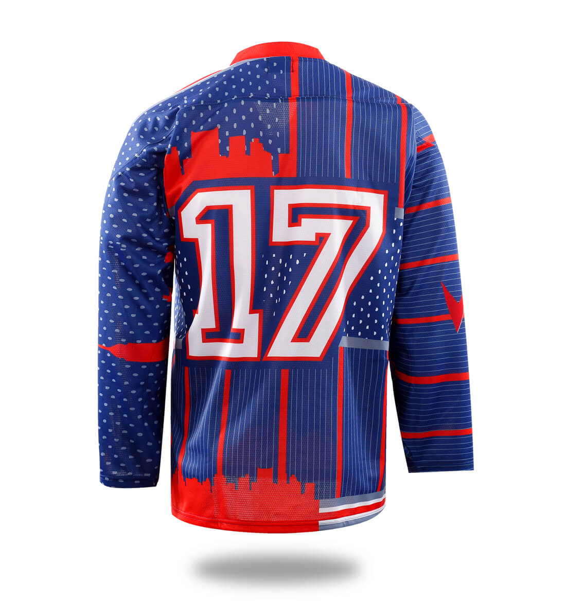 Red New York Design Hockey Jersey