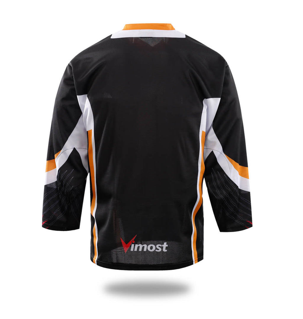 Sublimated Tiger Head Hockey Jersey Black
