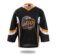 Sublimated Tiger Head Hockey Jersey Black
