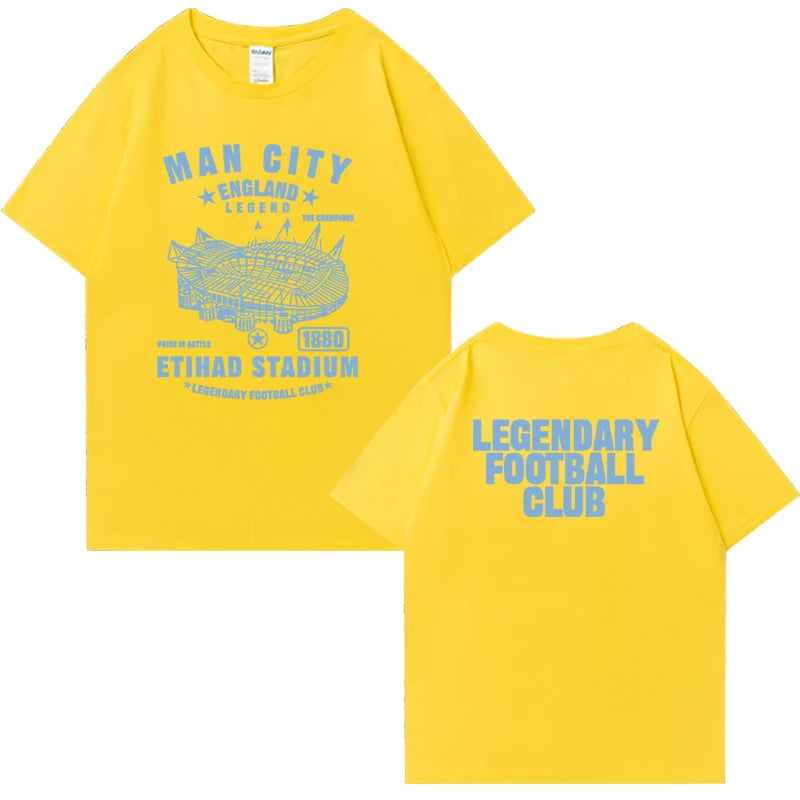 2025 Manchester CITY 100% Cotton Men Women T-shirt Oversized Summer Top Casual short sleeve t-shirts Unisex Crew Neck clothing