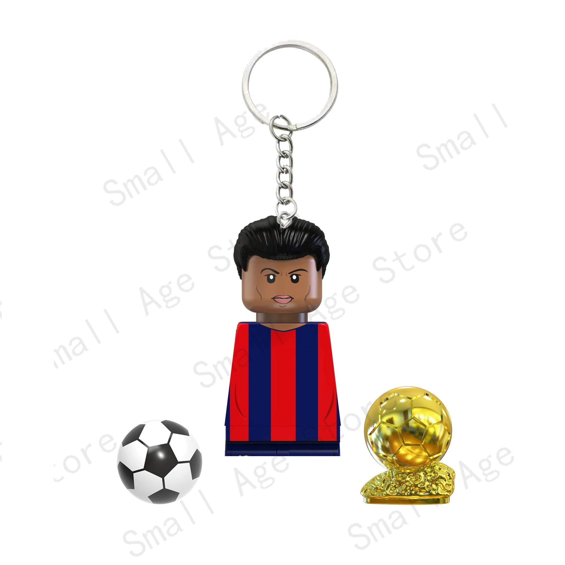 Hot Football Players Keychain Figurine Messi Ronaldo Neymar Lewandowski Mini Action Building Block Model Toy Kids Gifts