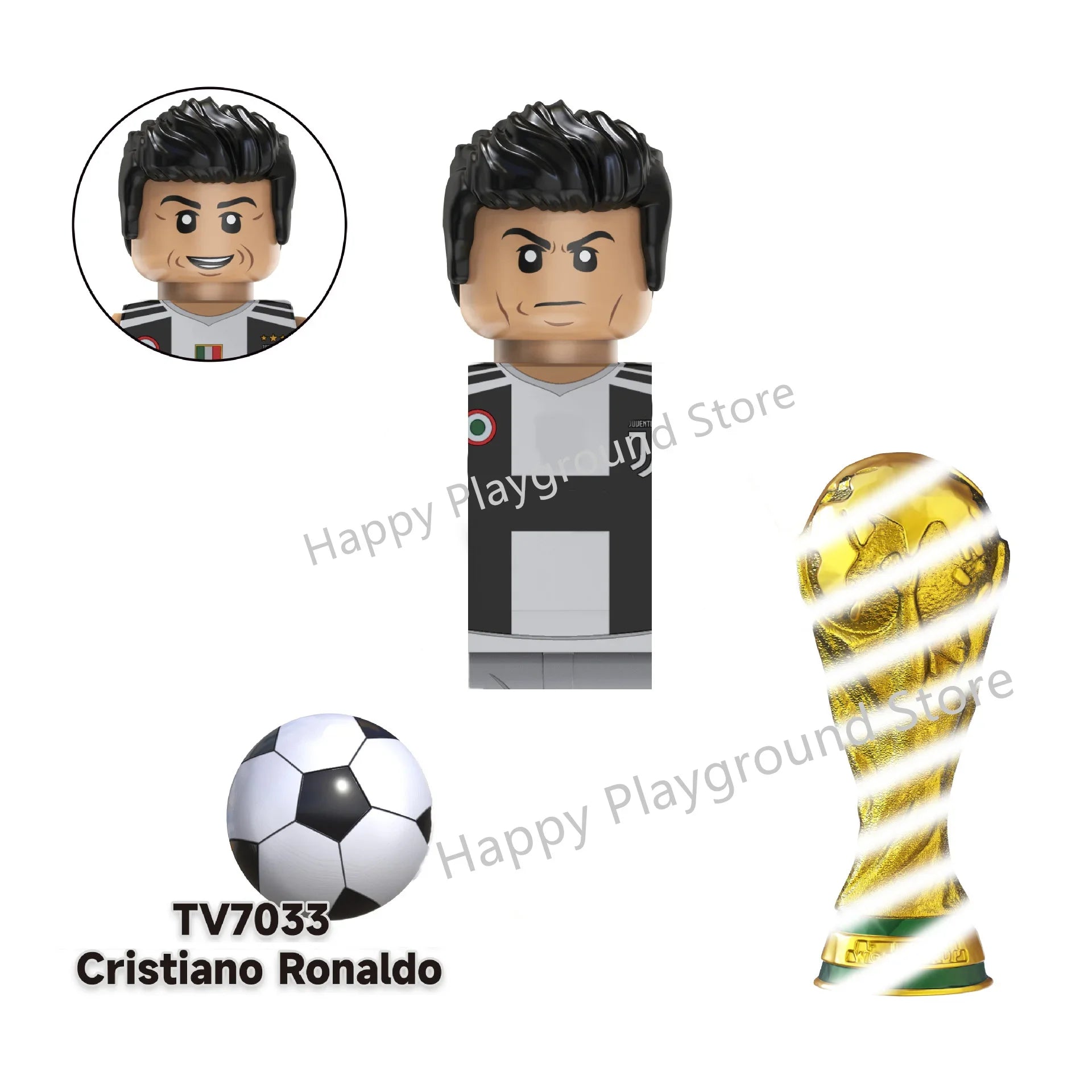 Football Stars Figure Sport Player Bailey Messi Ronaldo Building Blocks Bricks Mini Action Figures Toys For Kids Christmas Gifts
