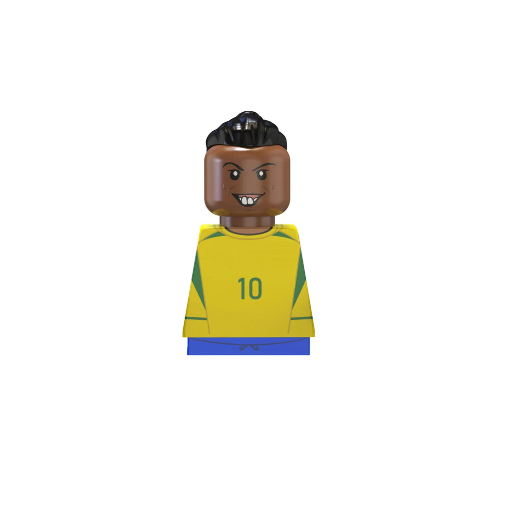 2024 NEW World Famous Football Players Keychain Figurine Messi Ronaldo Neymar Mini Action Building Block Model Toy Kids Gifts
