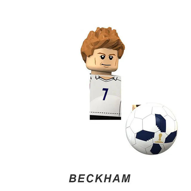 NEW World Famous Football Players Figurine Messi Ronaldo Neymar Lewandowski Mini Action Building Block Model Toy Kids Gifts