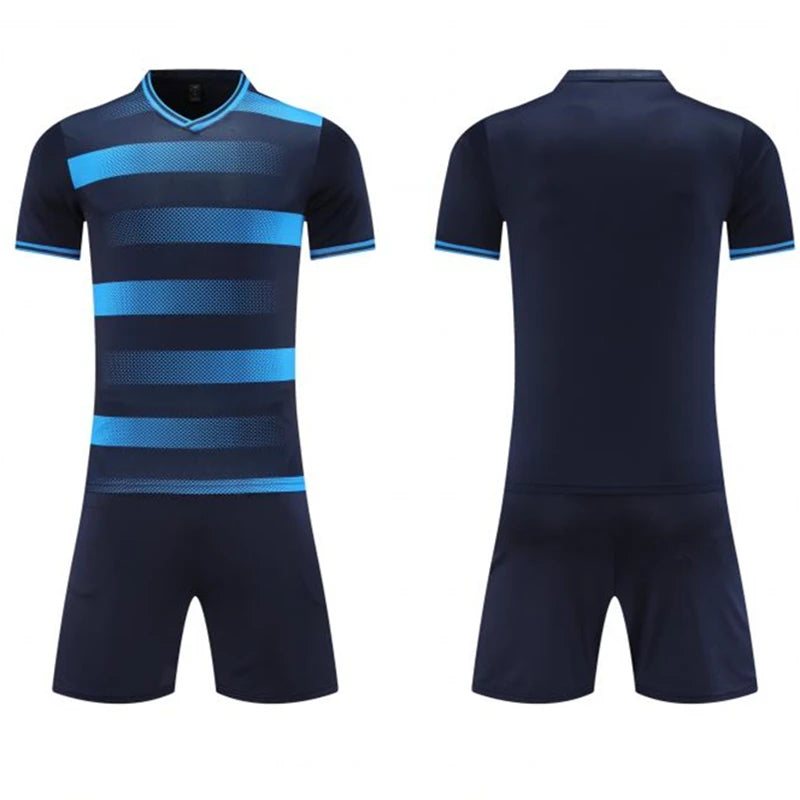 New Arrival High Quality Quick Dry Soccer Uniform Latest Design Football Jersey for Boys Training Logo Printing Vest Shorts