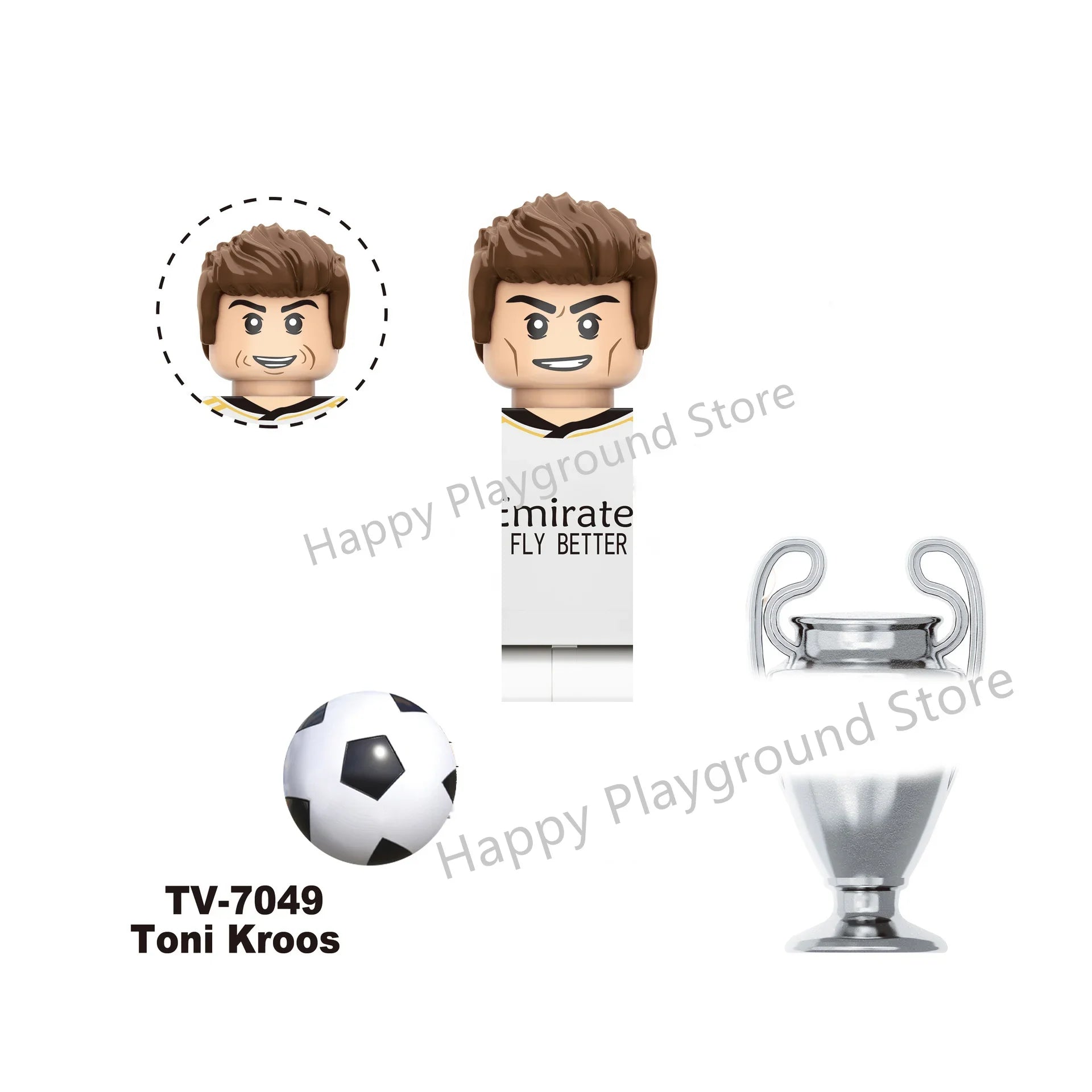Football Stars Figure Sport Player Bailey Messi Ronaldo Building Blocks Bricks Mini Action Figures Toys For Kids Christmas Gifts