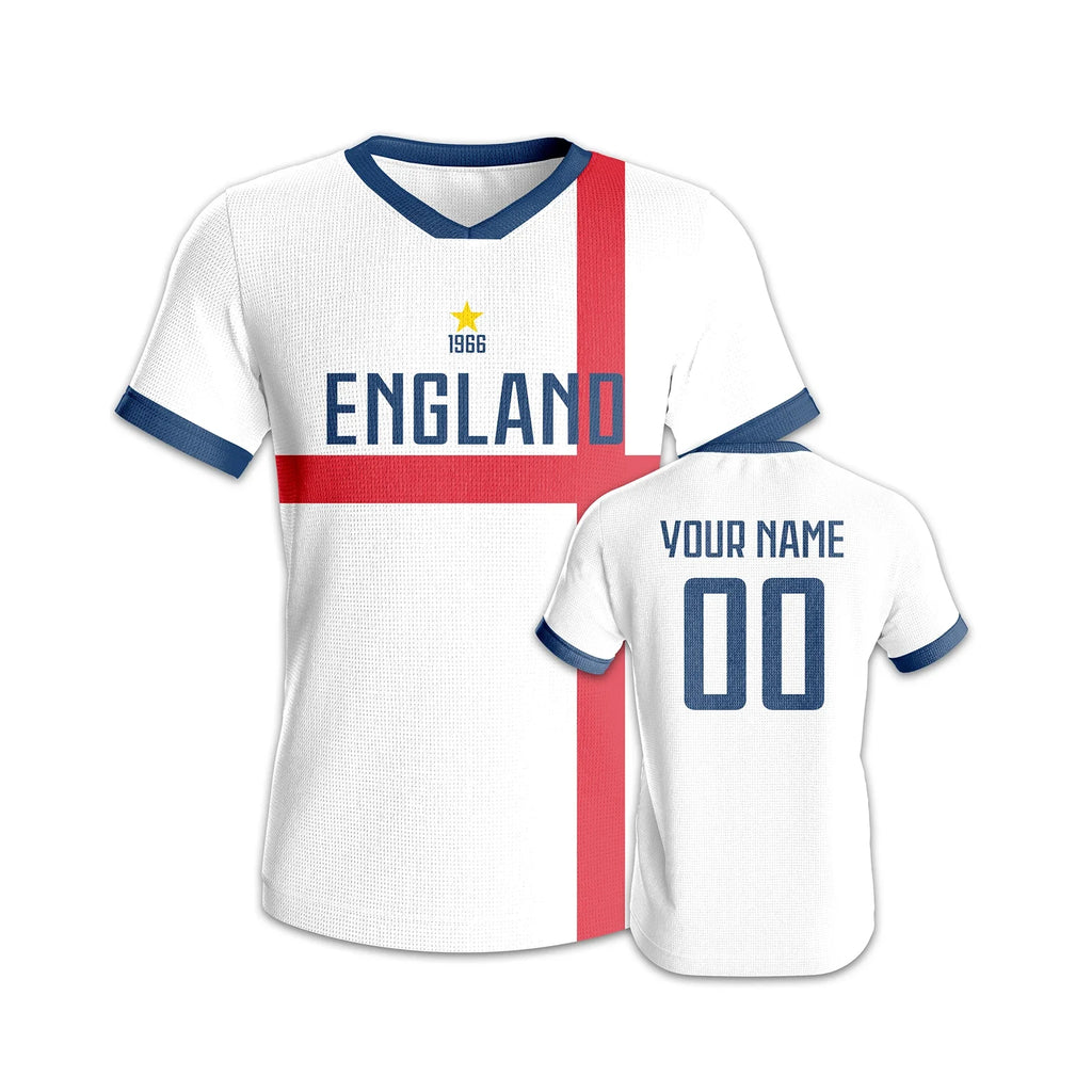 Custom England Soccer Jersey Breathable Team Training Football Shirt Personalized Name Number Jerseys Family Kids Tees Fashion