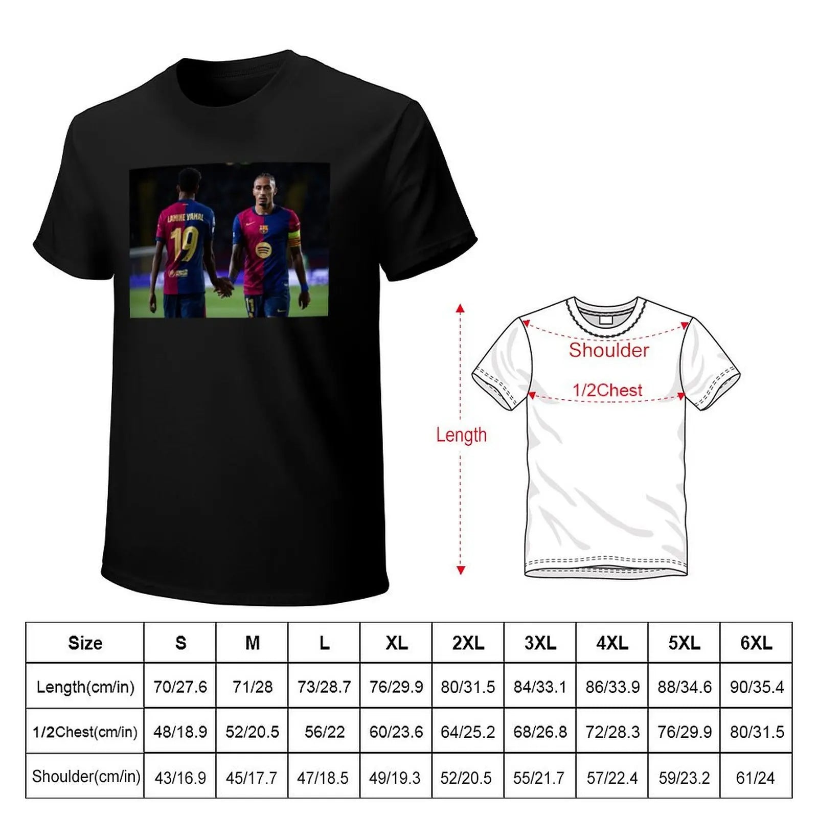 Lamine Yamal & Rahpinha T-Shirt vintage anime shirt cute tops baggy shirts man clothes mens t shirt