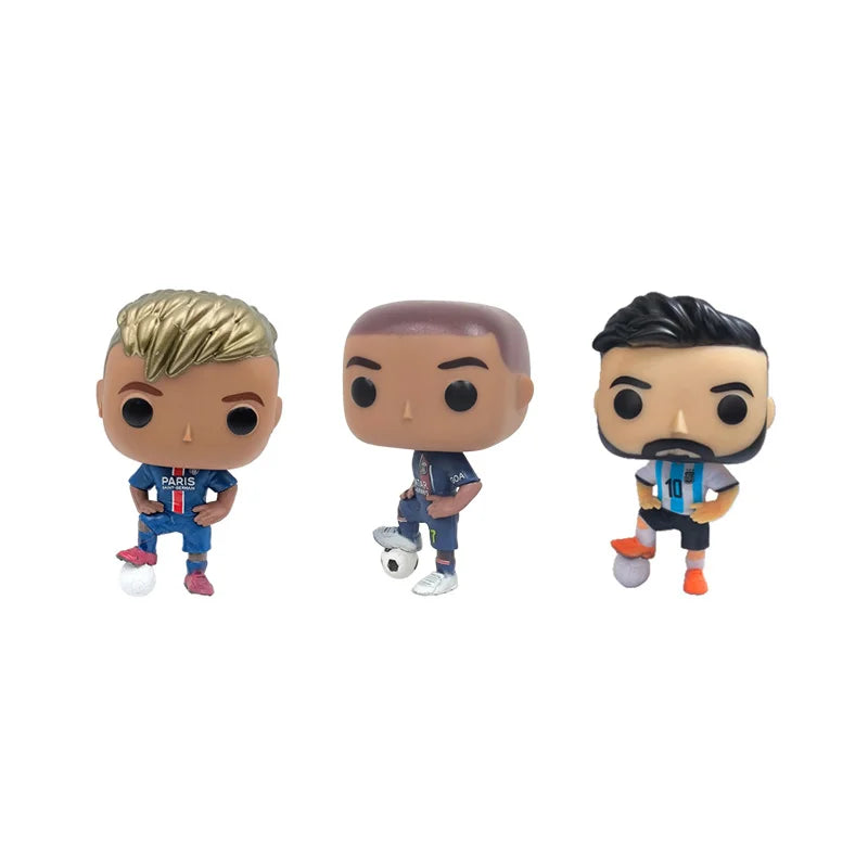 PopRonaldo 7 Messi 20 Mbappe 7 Football 10 Neymar Stars Decoration Action Figure Collection Model Birthday Toy Christmas Gifts