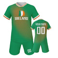 Ireland Kids Soccer Jersey Shorts Set Custom Football Kit Youth Training Uniform Personalized Name Number Football Shirt 3-14Y