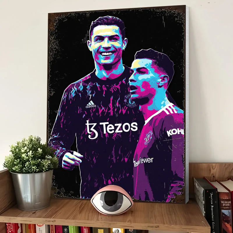 Ronaldo Manchester United Jersey Prints Poster Football Player Custom Canvas Painting Wall Art Home Decor Decoration Living Room