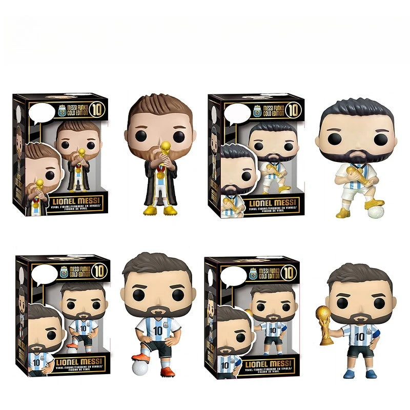 New Funko POP figurine Messi Black Gold Edition, Messi World Cup Trophy Edition Argentina team jersey collectible figurine model
