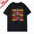 Soccer Barcelona Yamal Short Sleeve T-Shirt Yamal Celebrates Spanish Men's Casual Plus Size Summer
