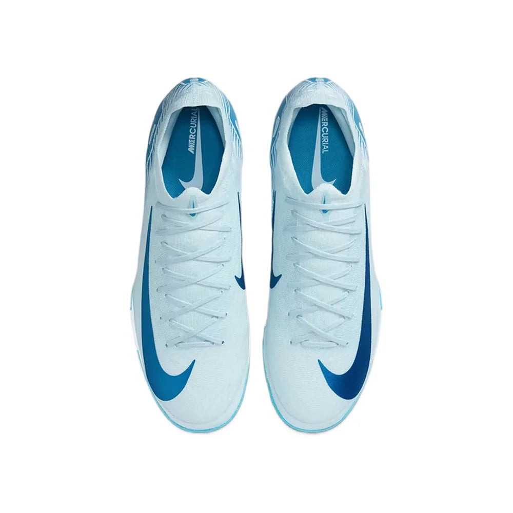 Nike Mercurial Vapor 16 Pro Zoom Vapor 16 Pro TF (Rubber Studs) Anti-Slip Durable Soccer Cleats Men's White/Blue FQ8687-400