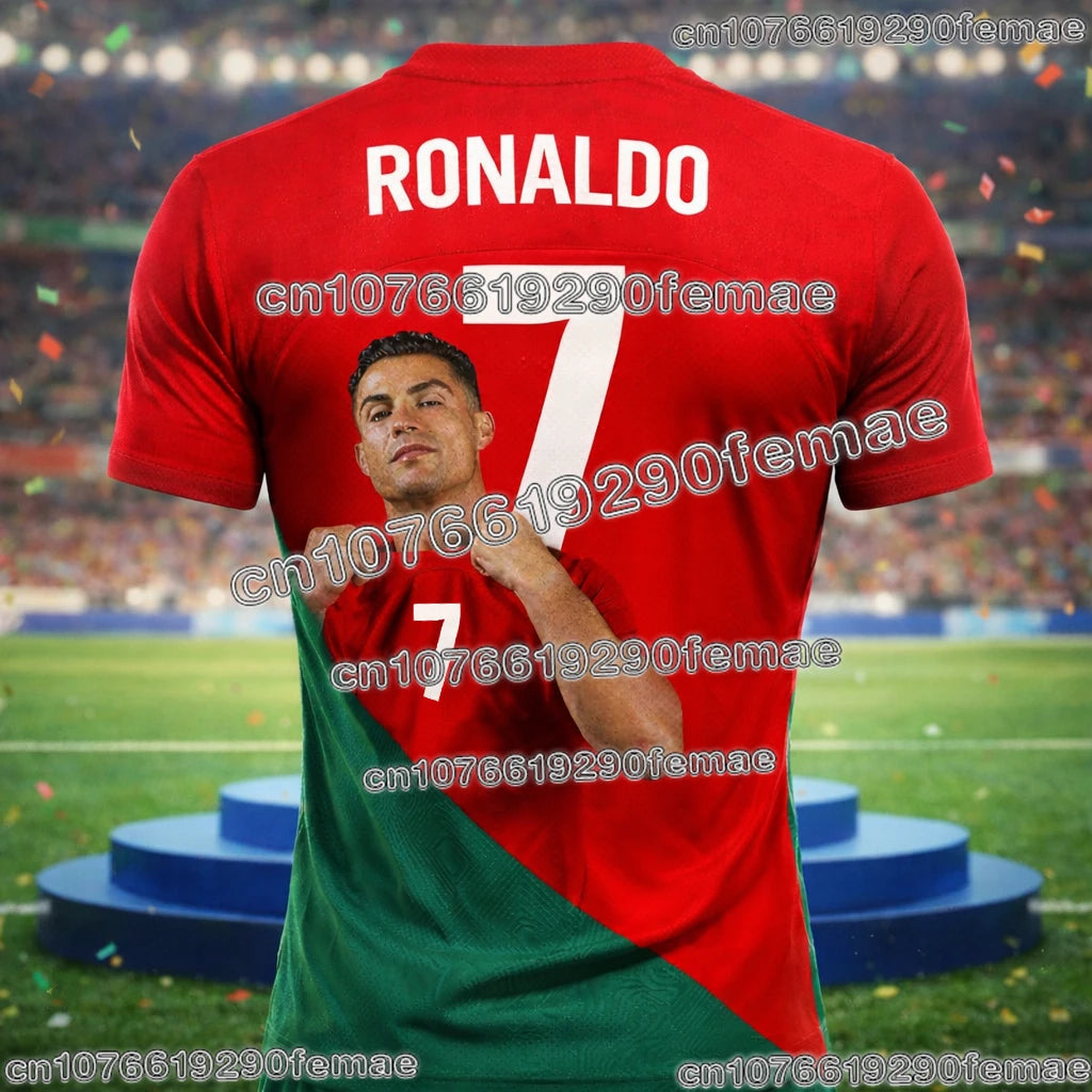 New Arrival Men's Outdoor Fitness T-Shirt With Cristiano Ronaldo 3D Graphic Print Summer Quick Dry Breathable Fan Training Wear