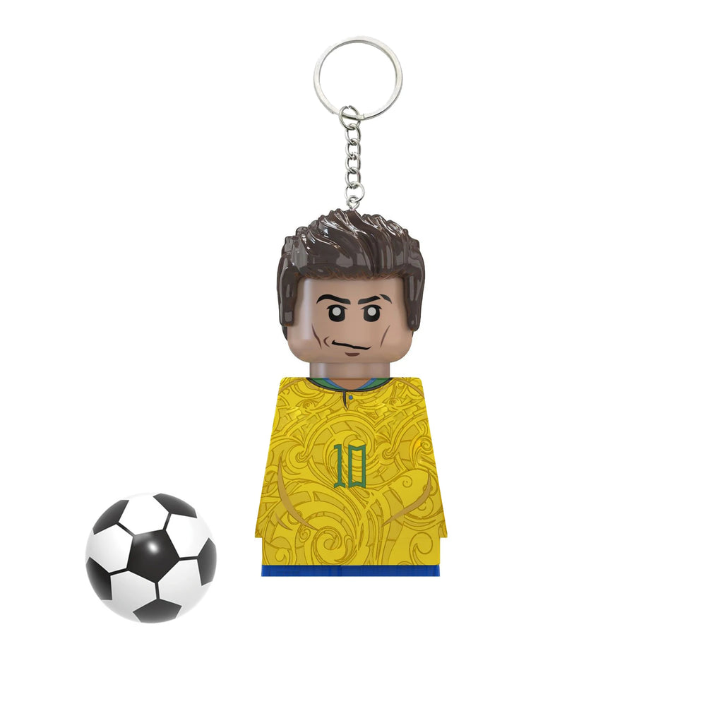 2024 NEW Football Players Keychain Figurine Messi Ronaldo Neymar Mini Action Building Block Model Toy Children's Birthday Gifts