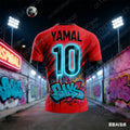Spanish Football Star Yamal 3d Printed Football Jersey Breathable Quick Drying Training Tee Summer Children'S Adult T-Shirt
