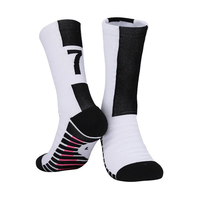 Football Kids 10# 2025 Socks New Yellow Blue Number Soccer Men's Sports Short Socks Outdoor Running Fast-drying Breathable Non-S