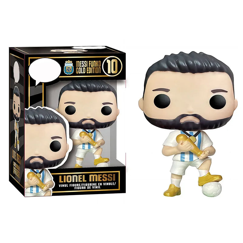 New Funko POP figurine Messi Black Gold Edition, Messi World Cup Trophy Edition Argentina team jersey collectible figurine model