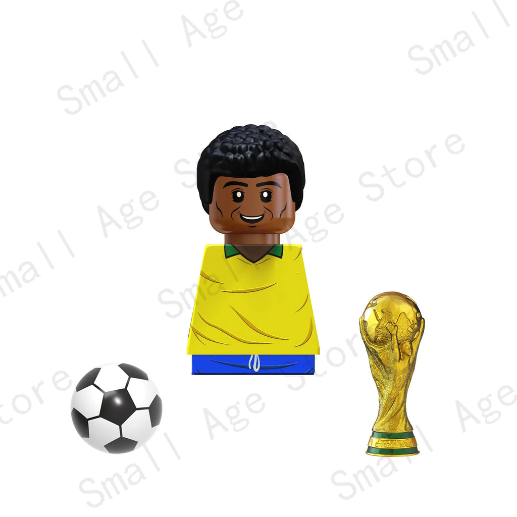 2024 NEW Football Players Keychain Figurine Messi Ronaldo Neymar Mini Action Building Block Model Toy Children's Birthday Gifts