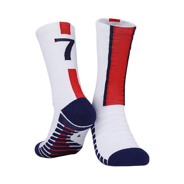 Football Kids 10# 2025 Socks New Yellow Blue Number Soccer Men's Sports Short Socks Outdoor Running Fast-drying Breathable Non-S