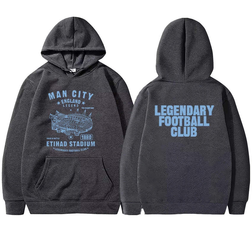 New In Manchester city Graphic Double Sided Printed Autumn Winter Hoodie Long sleeve Men Women Fleece Sweatshirt Unisex Pullover