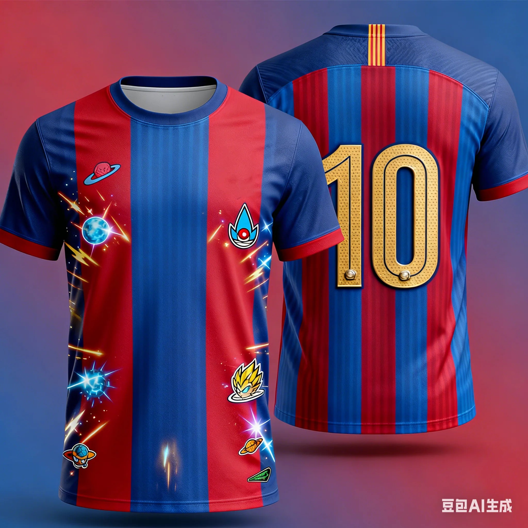 2026 Summer Dragon Ball Super Soccer Jersey Style Oversized T-shirt 3D Print Breathable Sweat-Wicking Retro  Unisex Fitness Tee