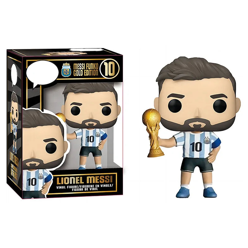 New Funko POP figurine Messi Black Gold Edition, Messi World Cup Trophy Edition Argentina team jersey collectible figurine model