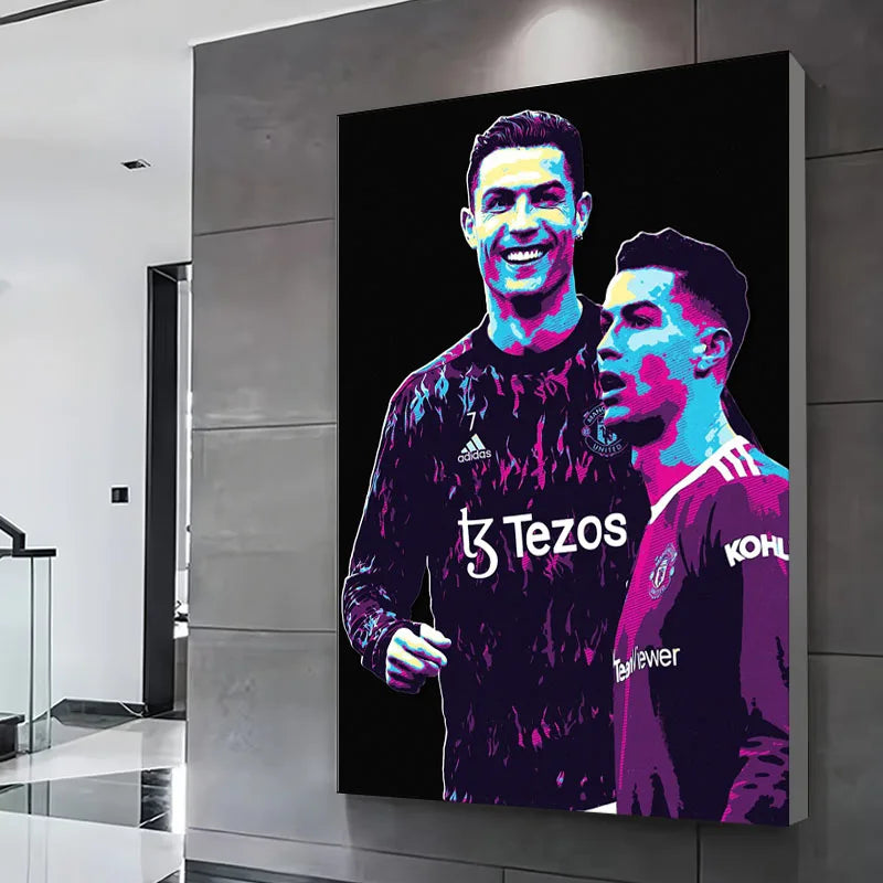 Ronaldo Manchester United Jersey Prints Poster Football Player Custom Canvas Painting Wall Art Home Decor Decoration Living Room