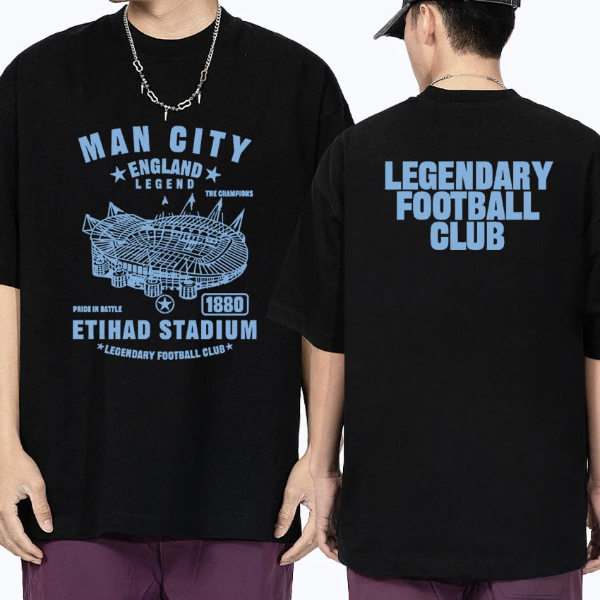 2025 Manchester CITY 100% Cotton Men Women T-shirt Oversized Summer Top Casual short sleeve t-shirts Unisex Crew Neck clothing