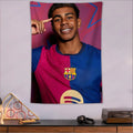 Yamal Tapestry Spanish Men S Football Poster Bedroom Decorative Aesthetic Tapestry Barcelona Flag Wallpaper for Friends