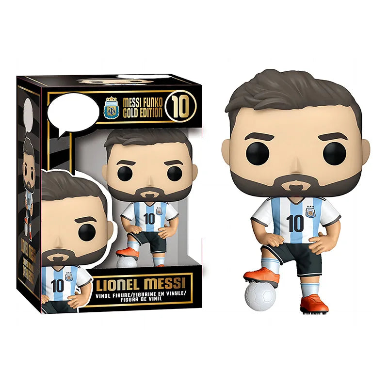 New Funko POP figurine Messi Black Gold Edition, Messi World Cup Trophy Edition Argentina team jersey collectible figurine model