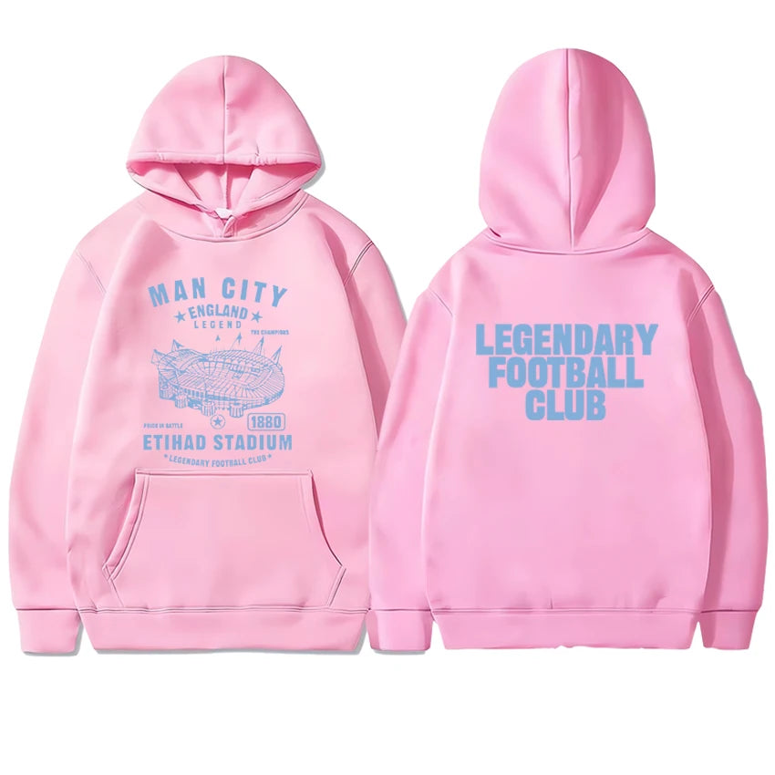 New In Manchester city Graphic Double Sided Printed Autumn Winter Hoodie Long sleeve Men Women Fleece Sweatshirt Unisex Pullover