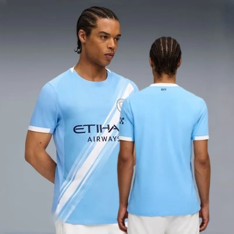 England Manchester Men's Football Jersey Set Short Sleeve Soccer Uniform with Shorts Quick Dry Training Kit Gift Football Fans