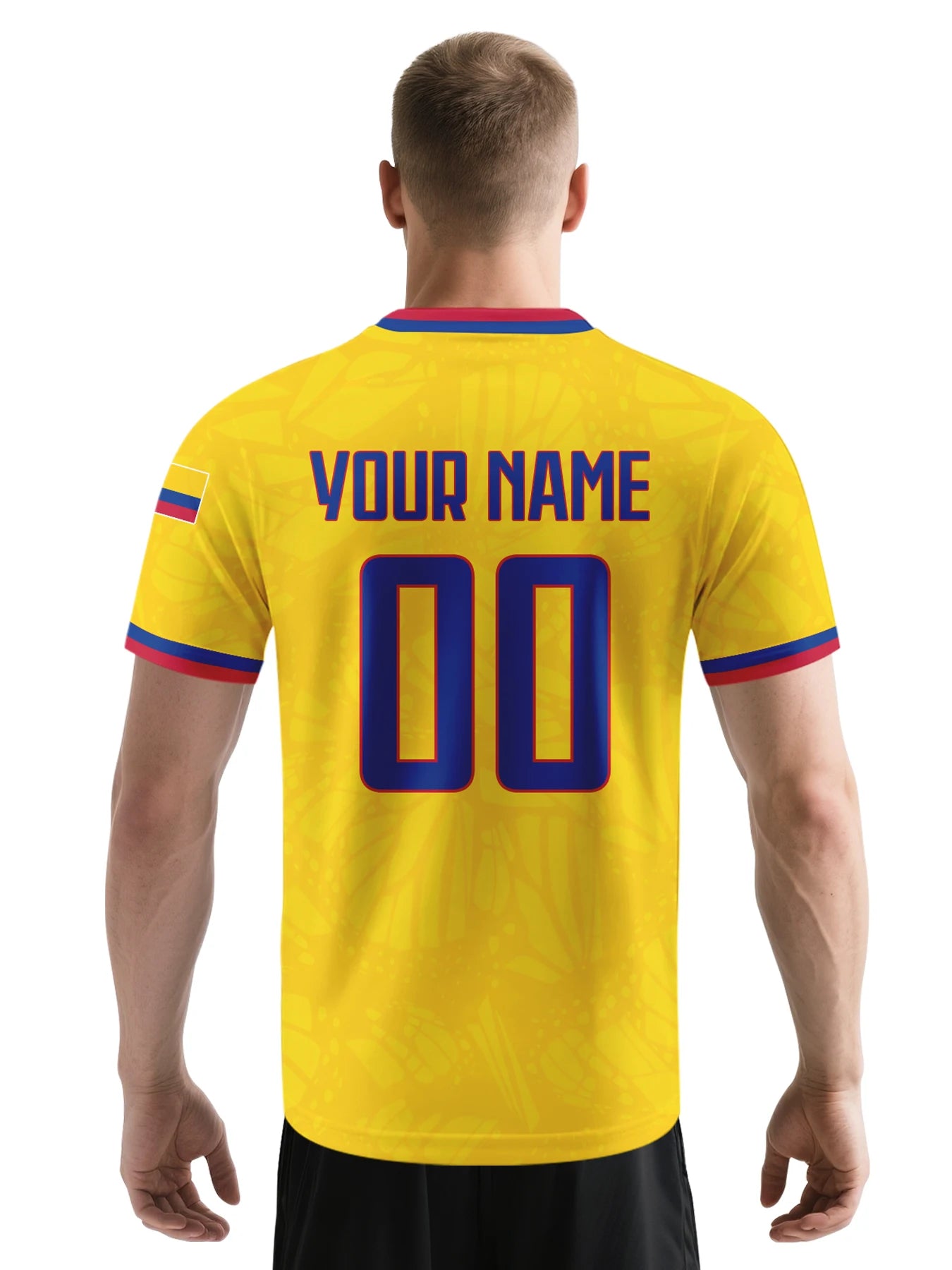 Custom Colombia Soccer Jersey Personalized Name Number Breathable V-neck Football National Team Shirt for Men Youth Women