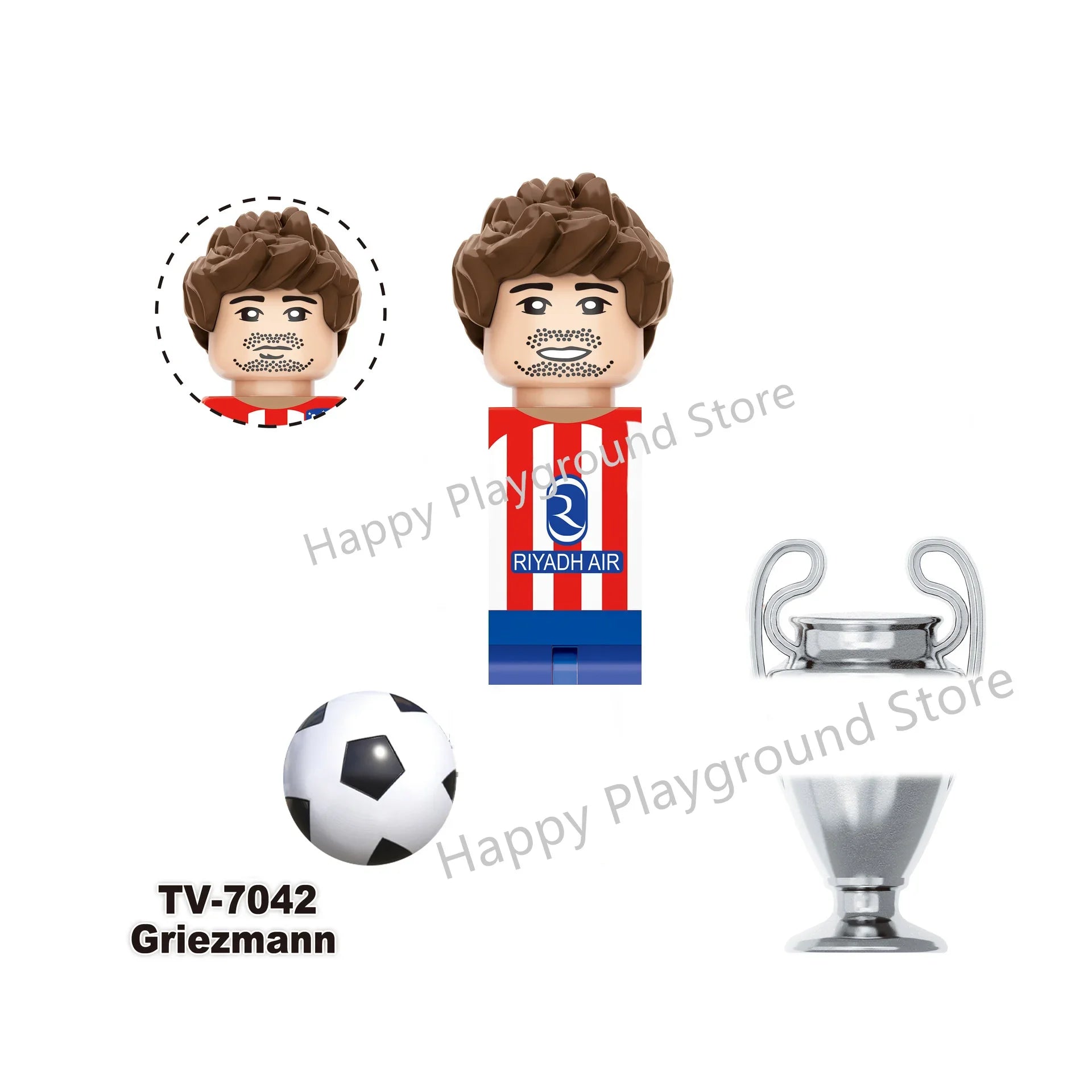 Football Stars Figure Sport Player Bailey Messi Ronaldo Building Blocks Bricks Mini Action Figures Toys For Kids Christmas Gifts