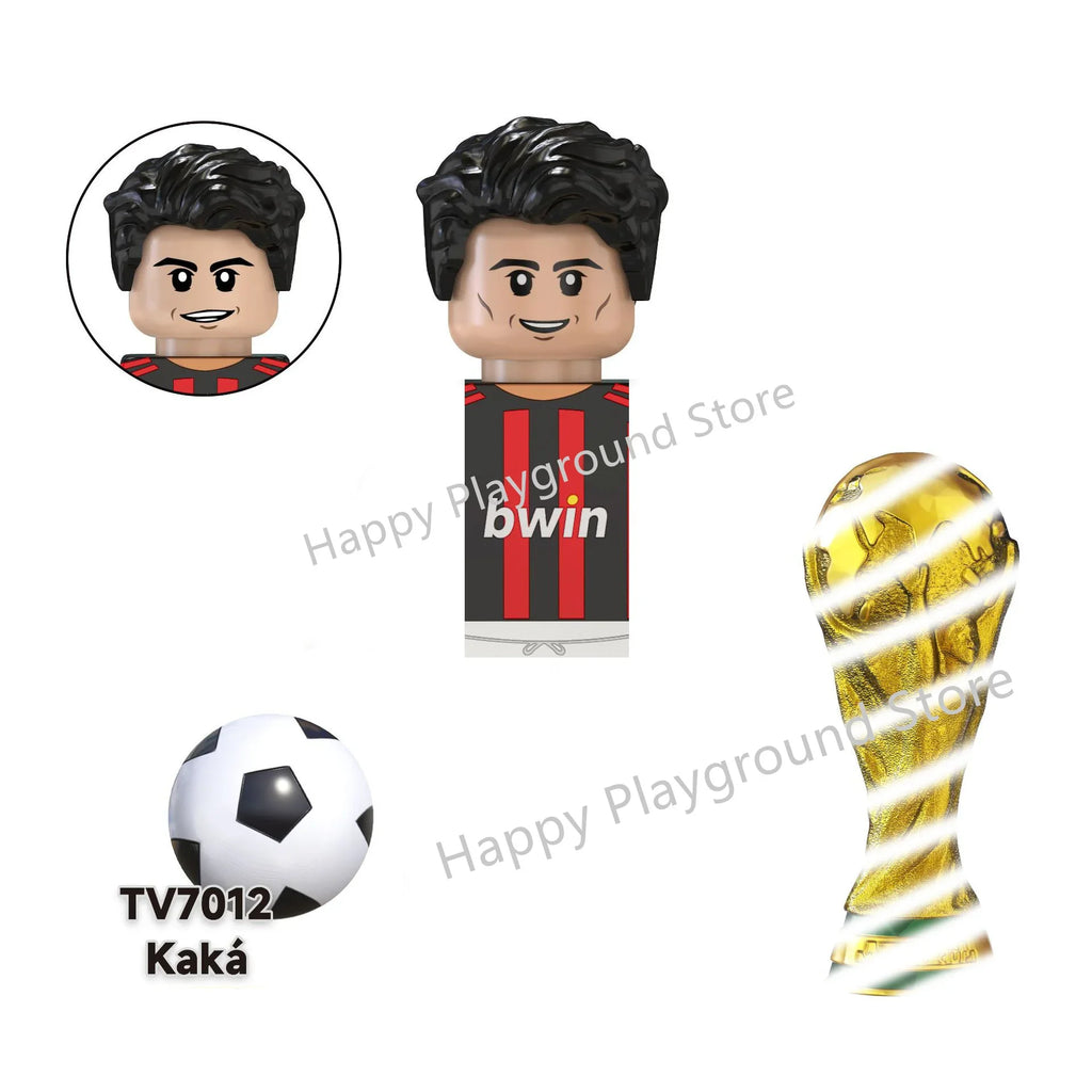 Football Stars Figure Sport Player Bailey Messi Ronaldo Building Blocks Bricks Mini Action Figures Toys For Kids Christmas Gifts