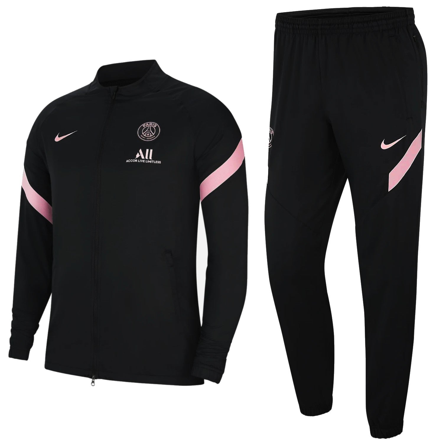PSG black presentation Soccer tracksuit 2021/22 - Nike