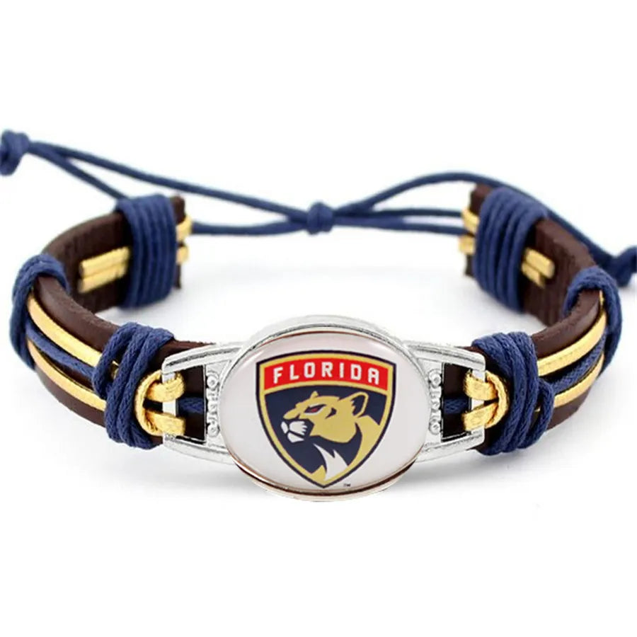 Hot NHL National Hockey League National Hockey League Leather Bracelet
