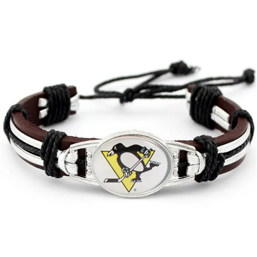Hot NHL National Hockey League National Hockey League Leather Bracelet