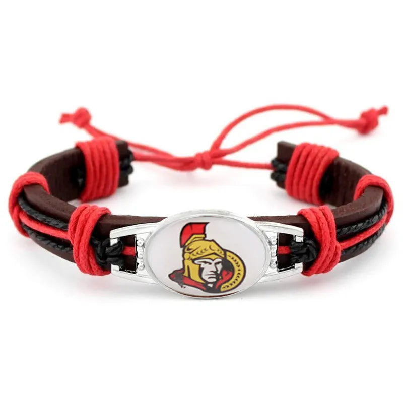 Hot NHL National Hockey League National Hockey League Leather Bracelet