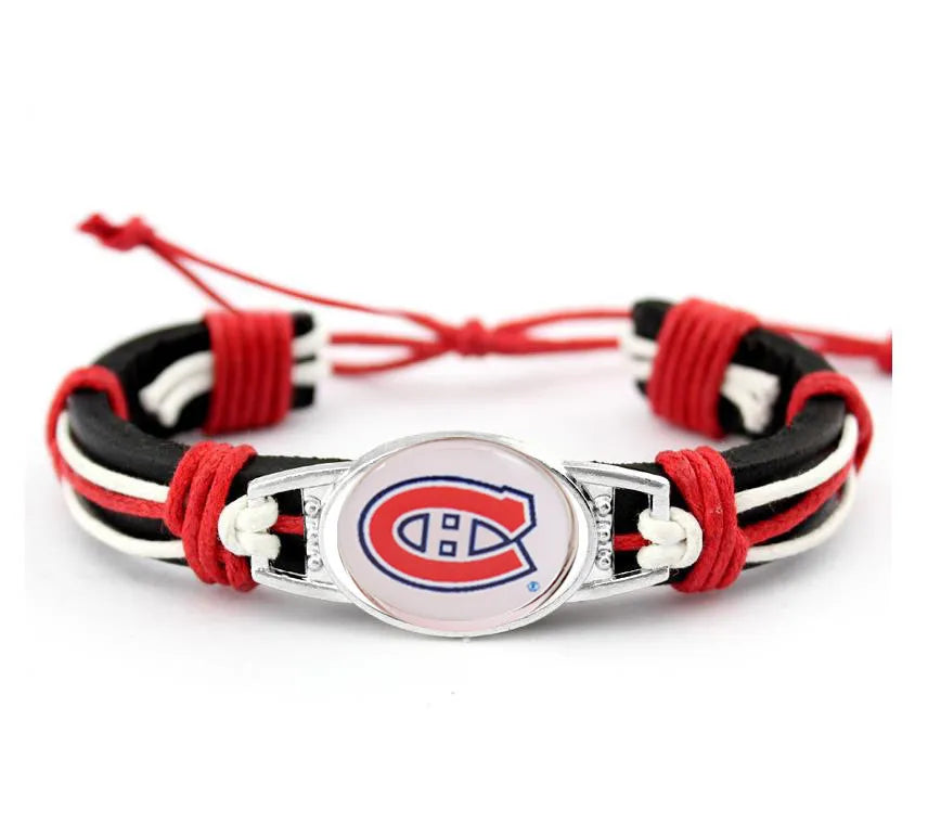 Hot NHL National Hockey League National Hockey League Leather Bracelet