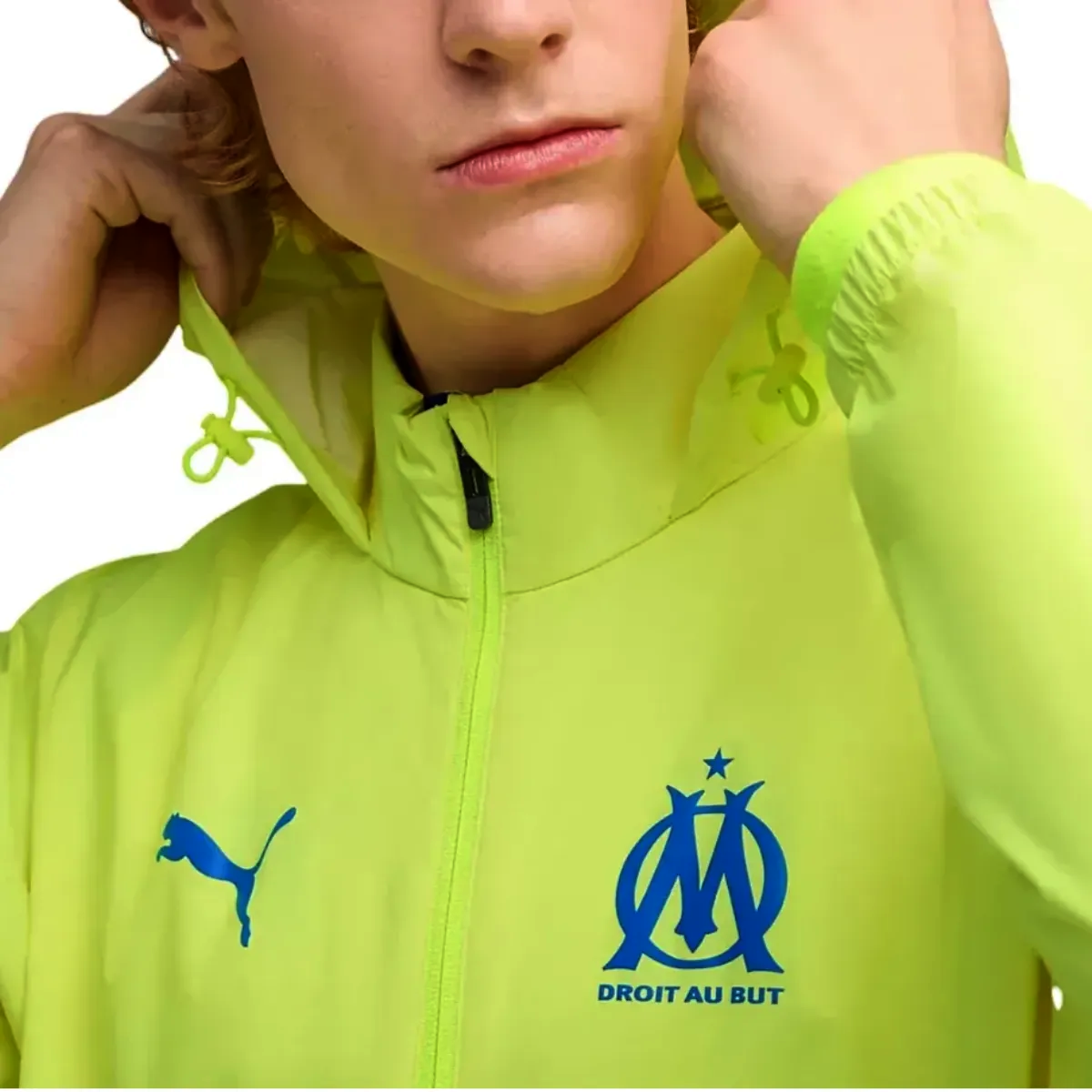 Olympique Marseille soccer training rain jacket 2025/26 - Puma